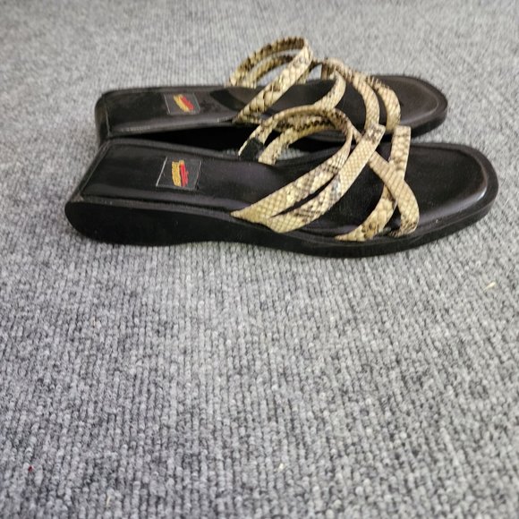 Aerosol Sandals Womens Size 8 Faux Snake Strappy Square Heel New With Box Slides - Picture 8 of 9